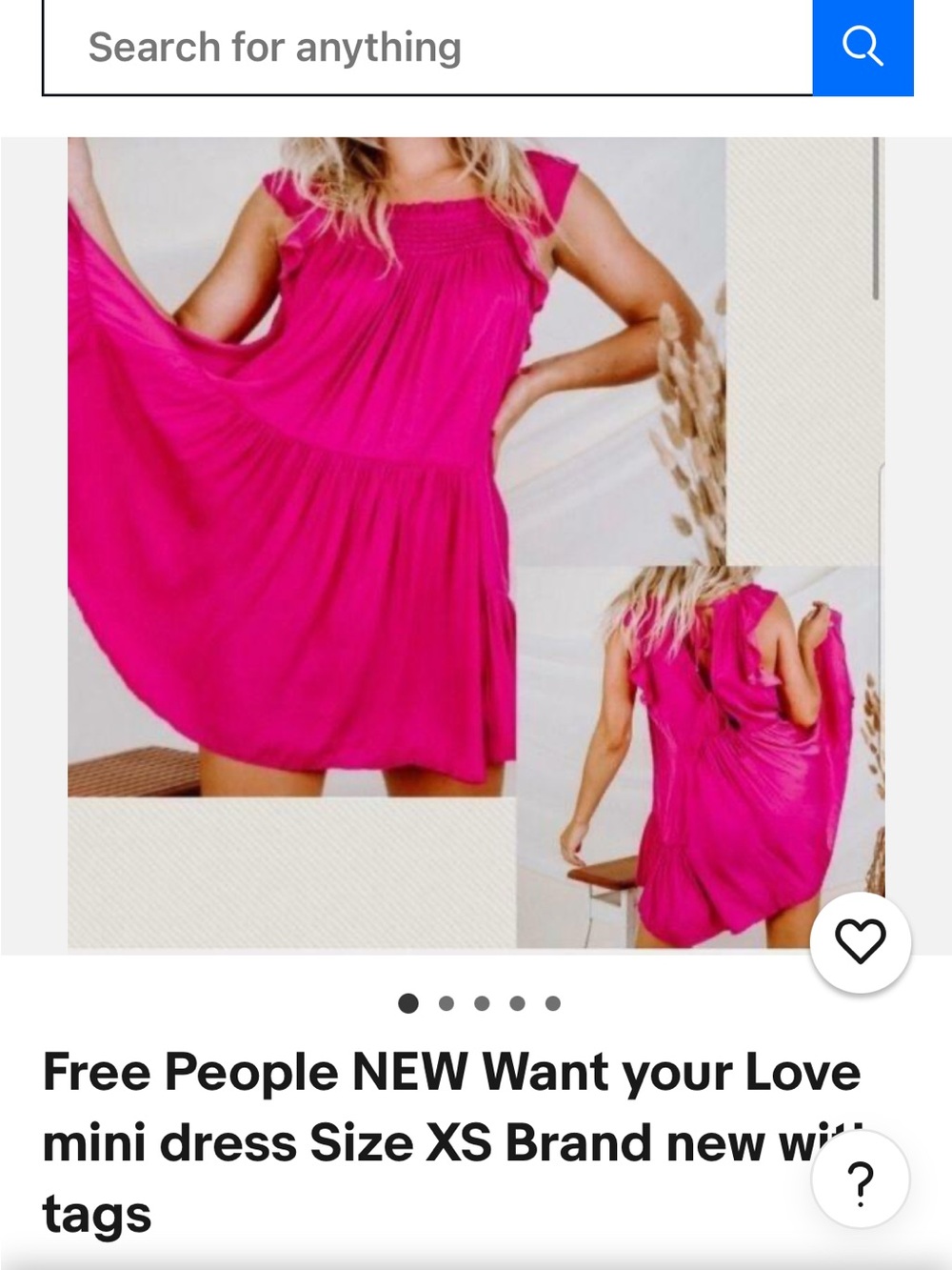 FP Movement by Free People Fuchsia Ruffled Tiered Sundress